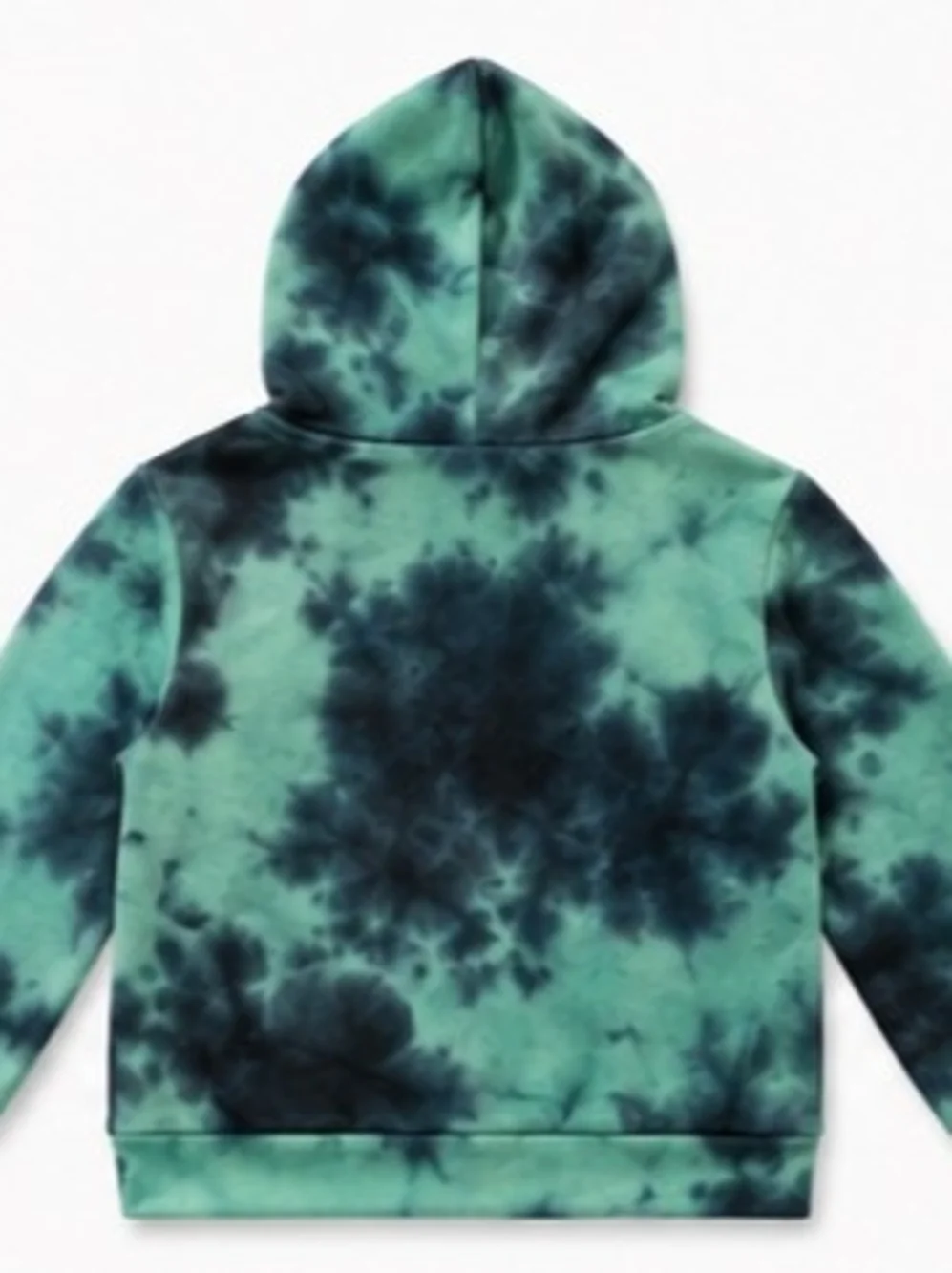 SHEIN Green and Black Tie-Dye Kids Hoodie Set